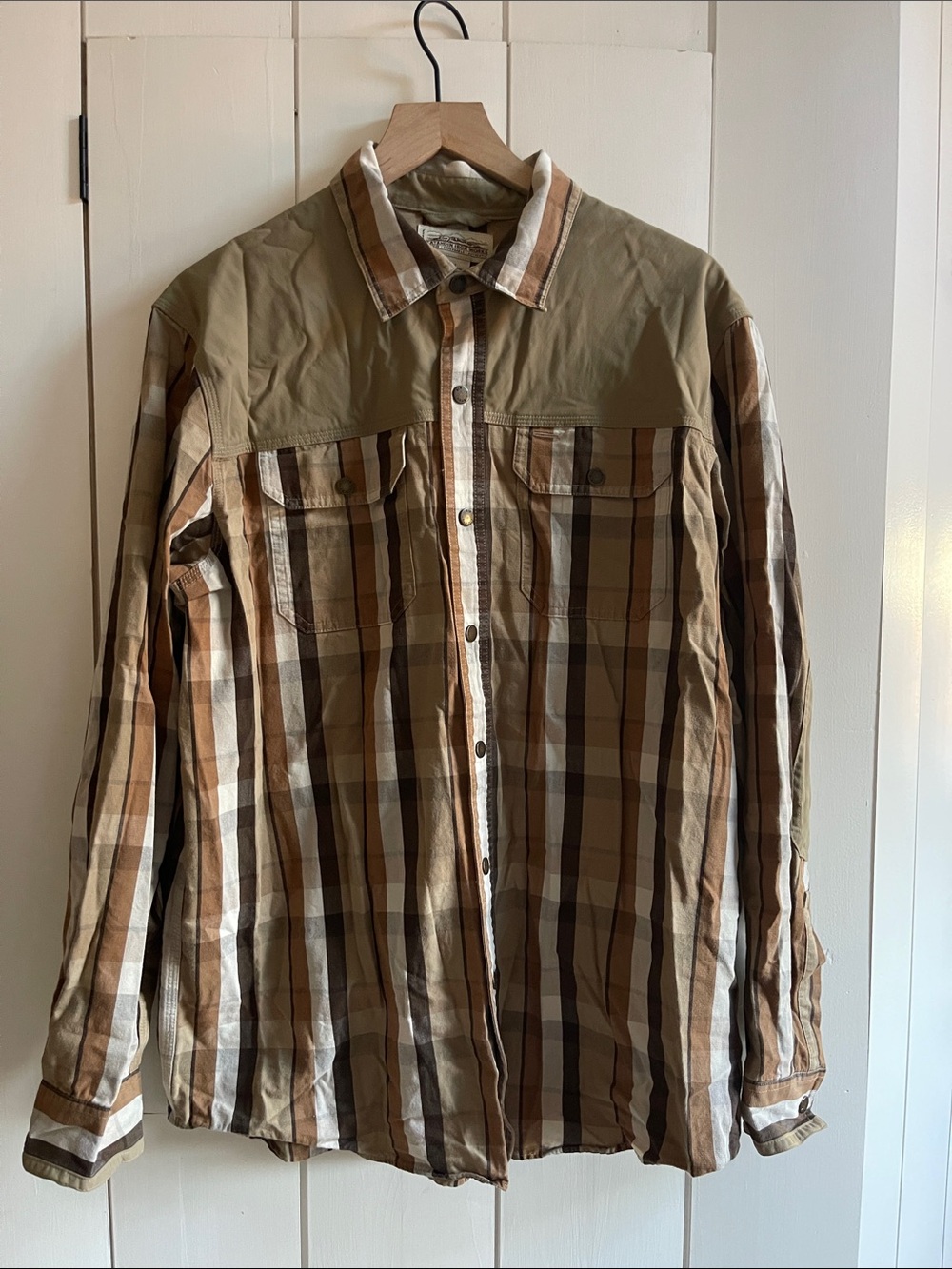 L.L. Bean Katadhin Iron Works Men's Plaid Shirt Jacket 100% cotton